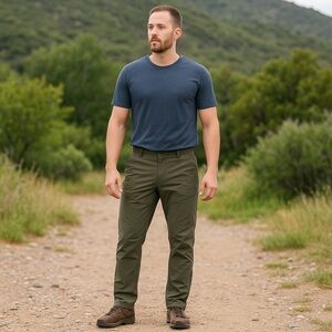 KUHL Men’s Technical Outdoor Pants 34x32 Olive Green‎ Adjustable Hem Trail Hike